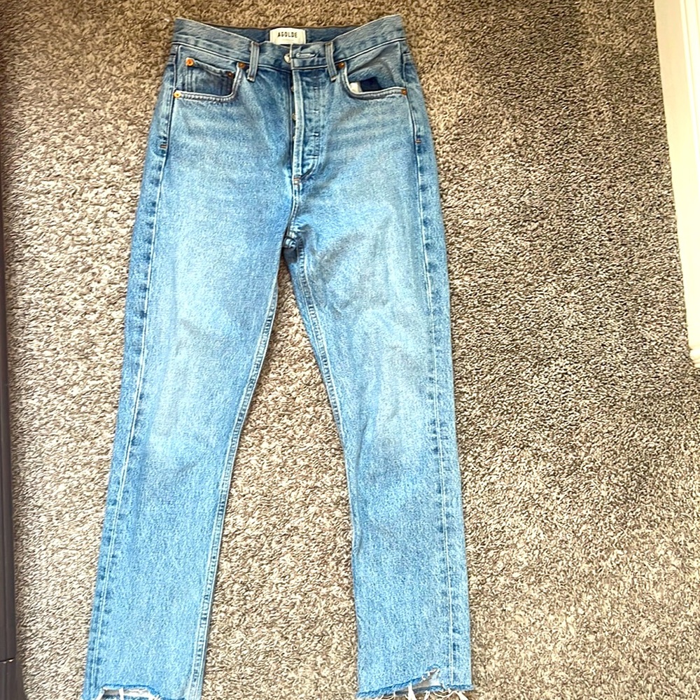 Agolde Riley high rise straight crop jeans
